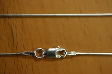 1mm Solid Sterling Silver Round Snake Chain 16" 18" 20" 22" 24" 30 Made in Italy