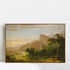 Framed Canvas Giclee Print Art Sky by Albert Bierstadt Wall Art Living Room Home