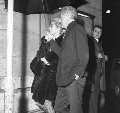 Italian director Dino Risi and Swedish-born Italian actress Anita - Old Photo