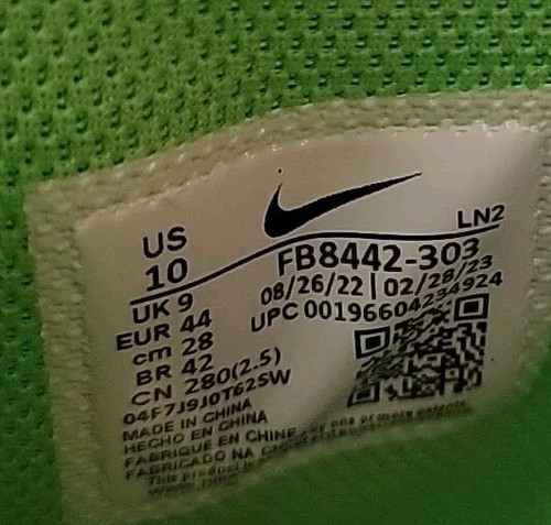 Nike Alpha Menace Pro 3 Razor Sharp Cuts Cleats Men's 10 Green Black FB8442-303 - Imagen 8 de 10