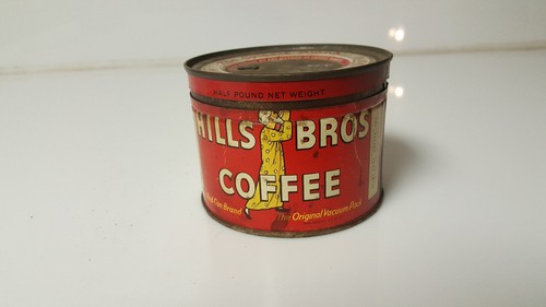 Vintage hills brothers coffee tin 1/2 lb 227 grams The correct Grind - Picture 5 of 9