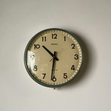 SEIKO Schuluhr 3 rote Zeiger Transistor 70er Durchmesser 14,1 Zoll