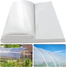 6 mil 5 Year Clear Greenhouse Plastic Film Sheeting Cover UV Resistant Poly Tarp