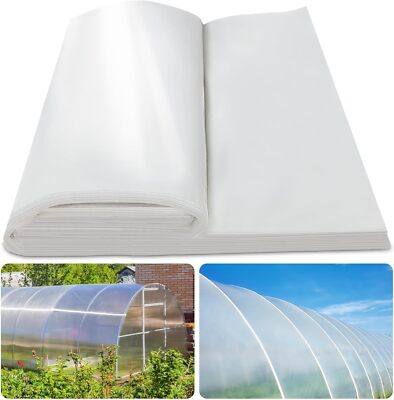 #ad #ad 6 mil 5 Year Clear Greenhouse Plastic Film Sheeting Cover UV Resistant Poly Tarp $169.90