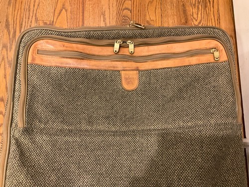 Maleta de equipaje de viaje con ruedas Hartmann de cuero tweed 27x20x10 pulgadas de colección - Imagen 11 de 17