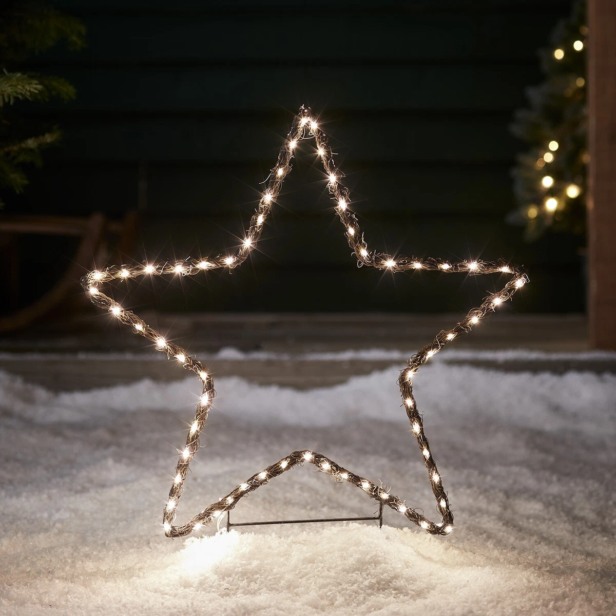 Warm white 2024 outdoor christmas star