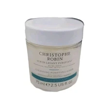 Christophe Robin Cleansing Purifying Scrub with Sea Salt 2.5oz/75ml New