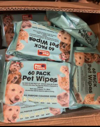 Pet Wipes All Purpose for Dogs & Cats Alcohol Free Cleaning60 Wipes x 24 Packs