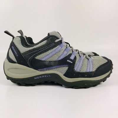 Merrell Womens Payette Hiking Trail Sneaker Shoes Grey Periwinkle Size 7.5 Adult