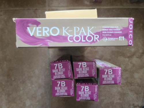 Joico VERO K Pak Hair Color 7 B, Dark Beige Blonde 6 Pieces