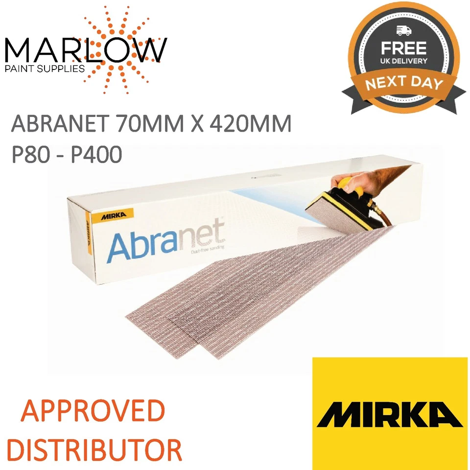 MIRKA ABRANET 420MM X 70MM ABRASIVE NET SANDING STRIPS PACK OF 50