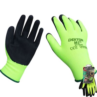 Dekton Premium Latexbeschichtete ultimative Komforthandschuhe hoher Griff 1 Stck. 6 Stck. oder 12 Stck.
