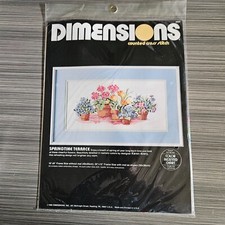 Dimensions 1986 Springtime Terrace Counted Cross Stitch Kit - Unopened