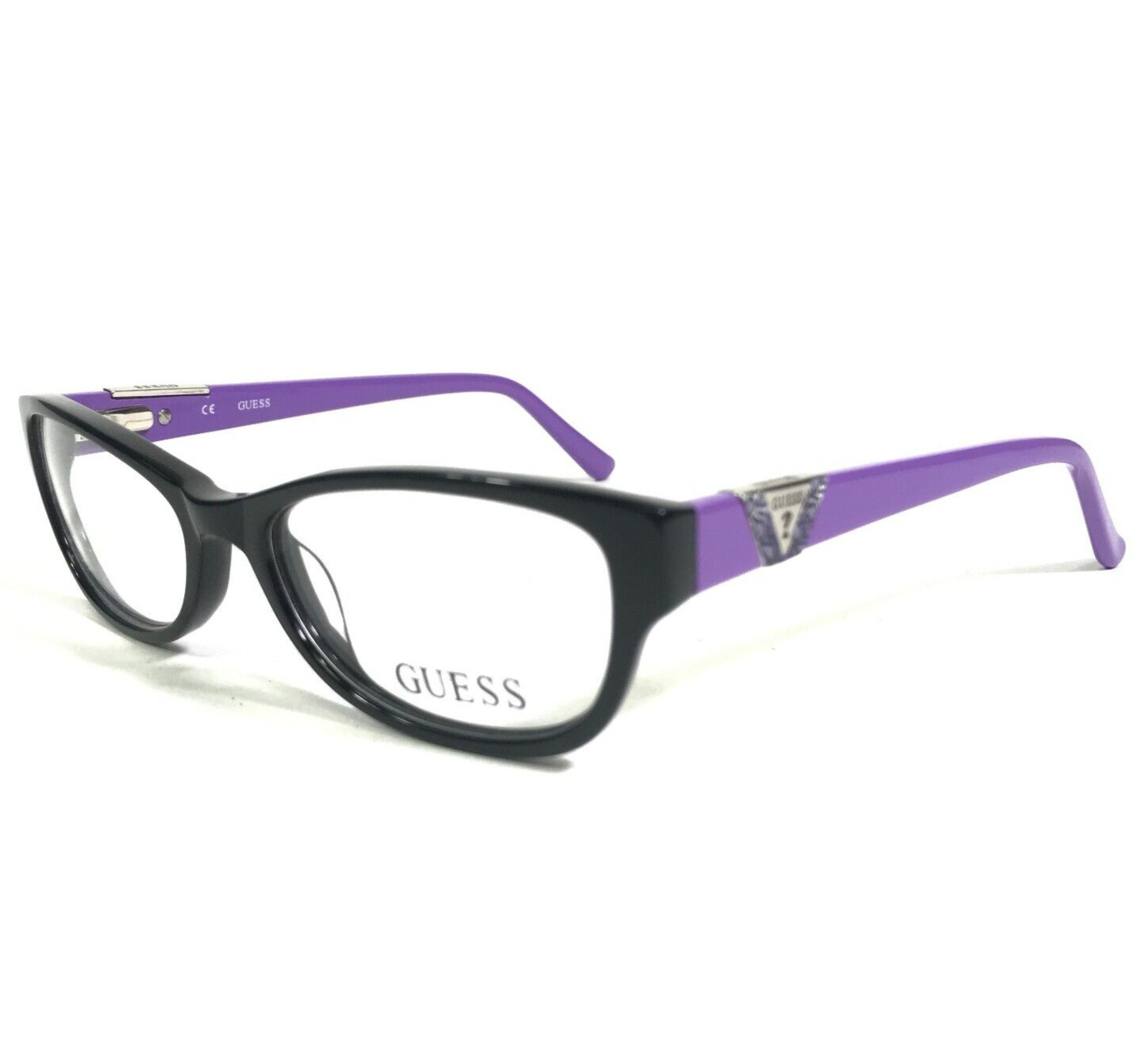 Guess Kids Eyeglasses Frames GU 9124 BLK Black Purple Cat Eye 48-15-130