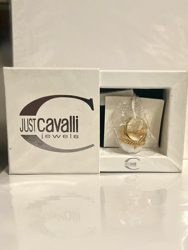 Just Cavalli Statement Ring White and Gold Large White Dome Ring NIB C - Picture 2 of 3