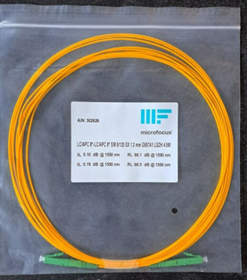 10x 4.5m LC/APC 8° - LC/APC 8° SM 9/125 SX 1.2mm G657A1 LSZH Fiber Optic