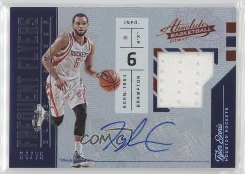2016-17 Panini Absolute Frequent Flyer Material 34/75 Tyler Ennis #10 Auto 5h0