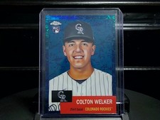 2022 Topps Chrome Platinum - Colton Welker Toile White & Blue Refractor /199 RC