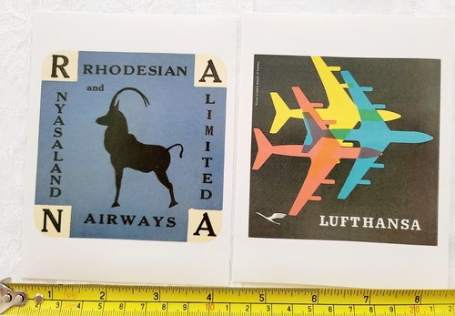 Lot of 20 Vintage Airlines Travel Suitcase Stickers Labels - Picture 9 of 11