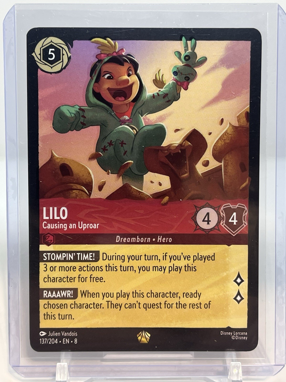 Lilo Causing an Uproar 137/204 Reign of Jafar Legendary Disney Lorcana Near Mint