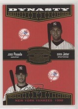 2004 Donruss Throwback Threads Dynasty /1500 Derek Jeter Jorge Posada HOF uk2