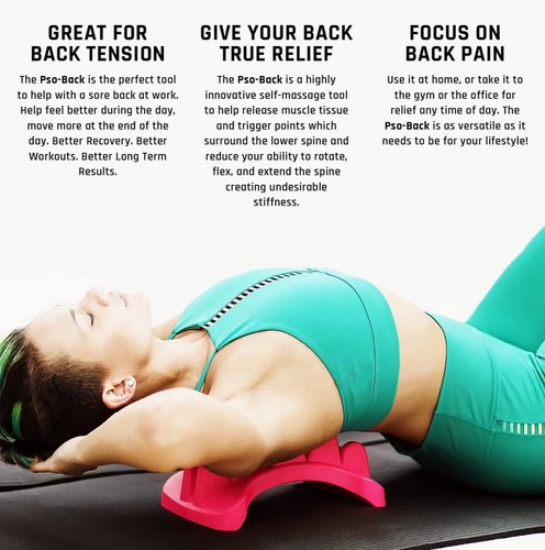 PSO-Back Muscle Release Tool und Rückenmassagegerät, Tiefengewebsmassagegerät - Pink - Bild 5 von 5