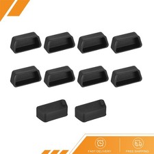 10 x Silicone VGA Port Anti-Dust Stopper Cap Cover for DB9, RS232, Black