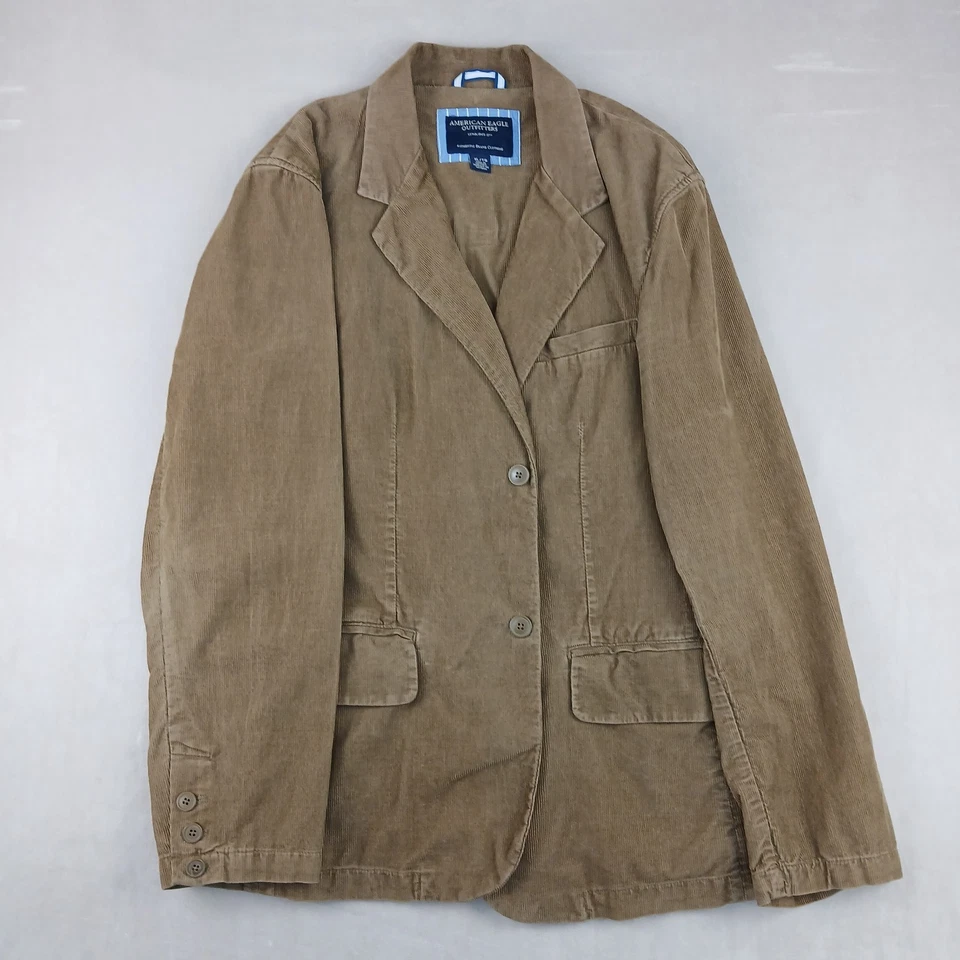 Chaqueta Blazer American Eagle XL Para Hombre Pana Marrón 23x30 Cirujano No Estructurado Foto 3 de 4