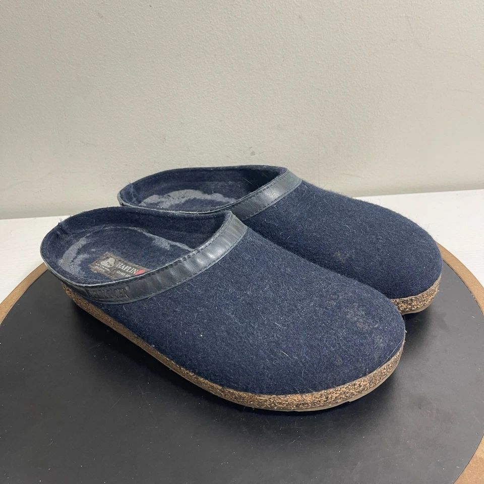 Zuecos de lana Haflinger zapatillas sin cordones para mujer talla 11/42 plantilla de corcho zapatos de casa Foto 2 de 4