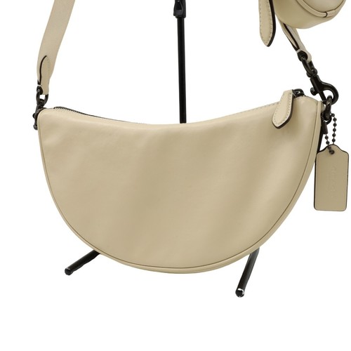 COACH Men's Shoulder Bag Hall Soft Leather Sling Bag CY754 Off White