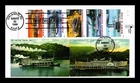 DR JIM STAMPS US COVER RIVERBOATS FIRST DAY ISSUE STRIP OF FIVE HAND MADE
