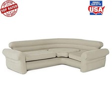 Sofá esquinero inflable en forma de L habitación interior inflado rápido asientos cómodos EE. UU.