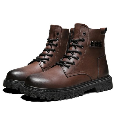 Men's Wear-resisting Shoes Genuine Cow Leather Comfortable Winter Warm Boots
