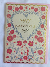 Happy Valentine's day. Flowers. Blank portrait card.
