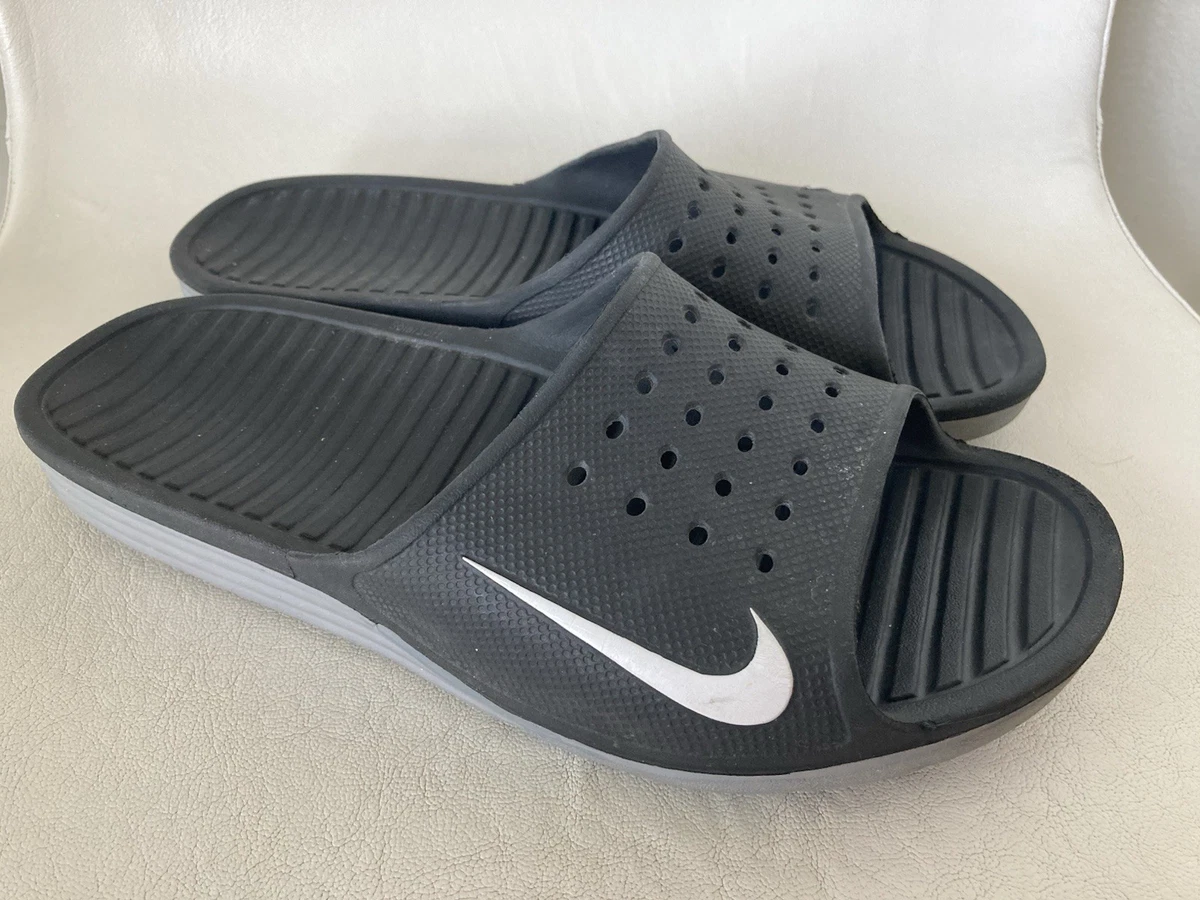 Nike SolarSoft Comfort Slide Sandals Mens 11 Black Gray Memory Foam 705513-090 Buy Nike Men main image 2