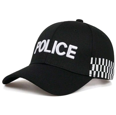 Men's Washed Cotton Baseball Cap – Embroidered Police Officer Design, Adjustable & Vintage Style - View #6