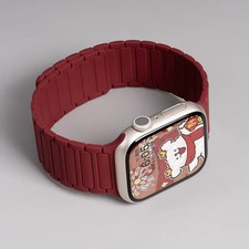 Silicone Strap for Apple Watch 46mm 42mm 49mm 45mm 41mm 44mm 40mm Magnetic Band