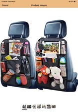 Backseat Car Organizer with Tablet Holder   Kids Travel Bag