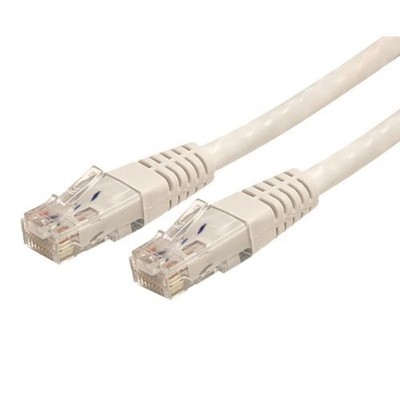 StarTech.com 2ft CAT6 Ethernet Cable - White CAT 6 Gigabit Ethernet Wire -650MHz