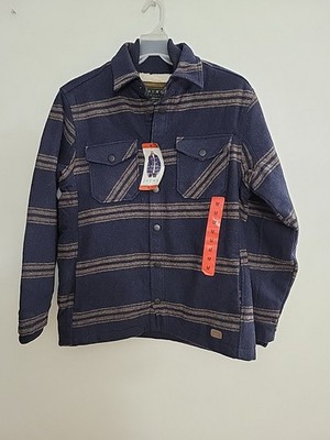 NWT Jach s New York Men s Sherpa Lined Wool Blend Button Up Shacket Size M