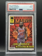 2021-22 Donruss #13 James Harden Net Marvels Press Proof PSA 9