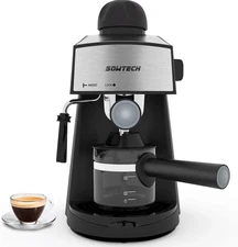 Sowtech CM6811 Coffee Espresso Maker 3.5 Bar 4 Cup Cappuccino with Milk Frother
