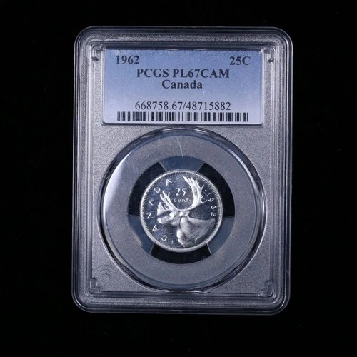 1962 25c Canada PCGS PL67 CAM PRoof Like Silver Quarter Cameo Unicirculated