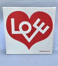 Alexander Girard Red Love Heart Screenprint Textile Wall Art