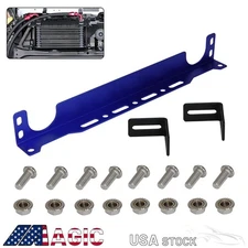 Universal British Transmission Oil Cooler 262mm Mounting Bracket Blue