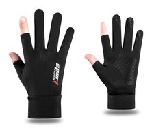 XuoAz Mens UV-Sun-Protection-Fingerless-Gloves Non-Slip Medium, Black11