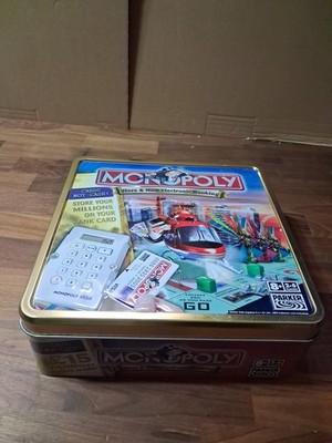 Monopoly Here & Now Electronic Banking Tin Edition Box komplett