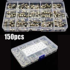 150pcs Glass Tube Fuses 5x20mm Quick Blow Assorted 250V With Plastic Box New