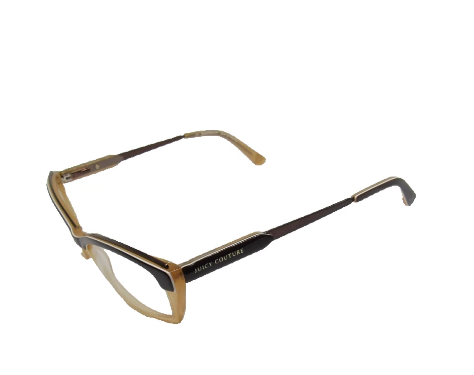Monturas de gafas de diseñador Juicy Couture marrón y beige degradado - solo monturas Foto 2 de 4