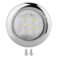 For Marine Boat Yacht 6 LED Light Dome Light Lamp 12V DC Stainless Steel Whi DTS